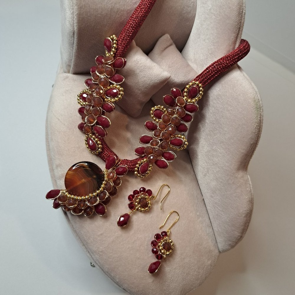 NECKLACE AND EARRINGS
